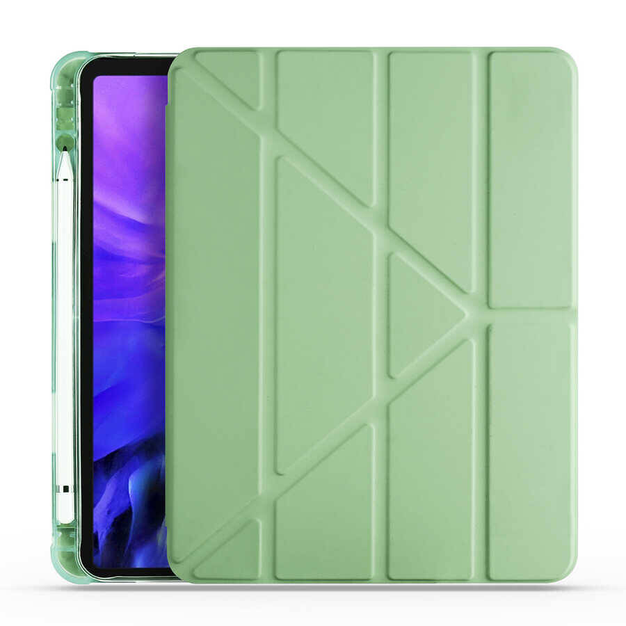 Apple iPad Air 10.9 2020 (4.Nesil) Kılıf Zore Tri Folding Kalem Bölmeli Standlı Kılıf - 2