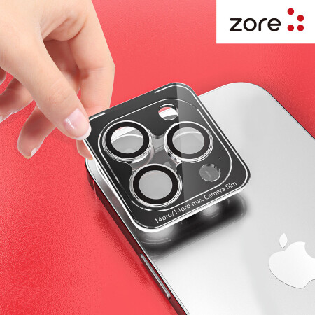 Apple iPhone 13 Pro Max Zore CL-12 Premium Safir Parmak İzi Bırakmayan Anti-Reflective Kamera Lens Koruyucu - 13