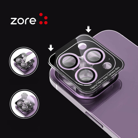 Apple iPhone 13 Zore CL-12 Premium Safir Parmak İzi Bırakmayan Anti-Reflective Kamera Lens Koruyucu - 7