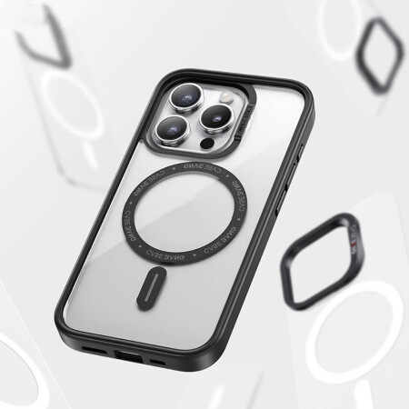 Apple iPhone 14 Pro Kılıf Magsafe Şarj Özellikli Casebang Body Frame Kapak - 1