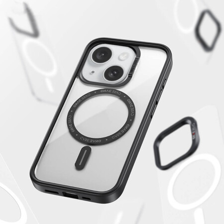 Apple iPhone 15 Kılıf Magsafe Şarj Özellikli Casebang Body Frame Kapak - 1