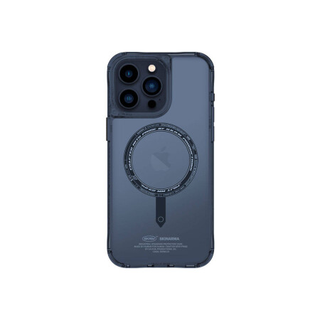 Apple iPhone 15 Pro Max Kılıf SkinArma Şeffaf Magsafe Şarj Özellikli Kado Kartlıklı Saido Kapak - 5