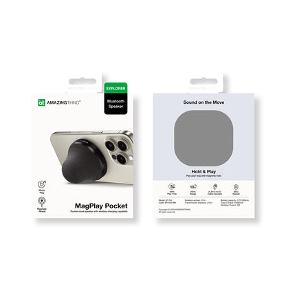 Amazingthing MagPlay Pocket Wireless Şarj Destekli Mini Bluetooth Speaker Hoparlör v5.4