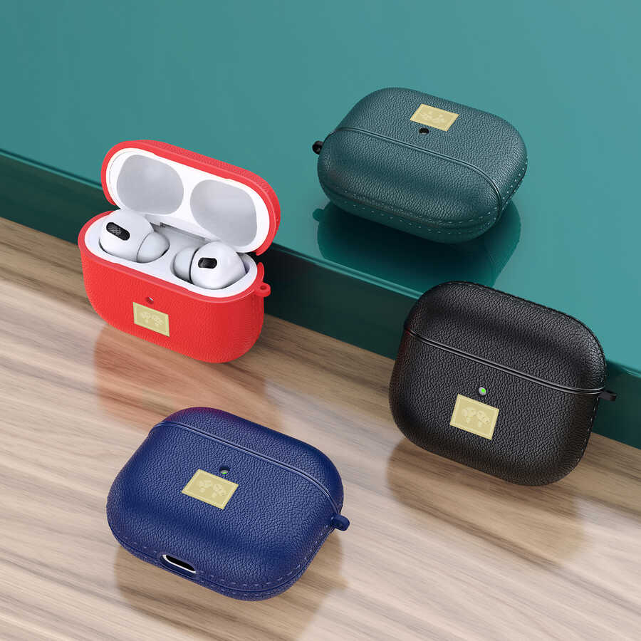 Airpods 3. Nesil Kılıf Deri Görünümlü Askı Aparatlı Wlons Kılıf