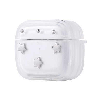 Apple Airpods 3. Nesil Zore Airbag 44 Airbag Tasarımlı Simli Şeffaf Kutup Kılıf