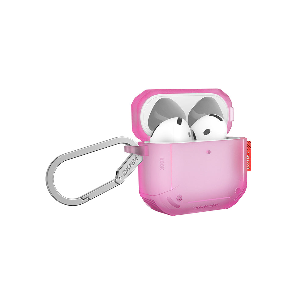 Airpods 4 Kılıf Airbagli Yivli Köşe Tasarımlı 360 Derece Tam Koruma Skinarma Mecha CE Kılıf