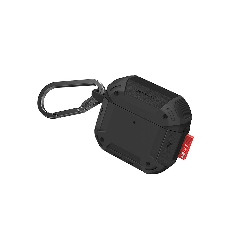 Airpods 4 Kılıf Airbagli Yivli Köşe Tasarımlı 360 Derece Tam Koruma Skinarma Mecha CE Kılıf