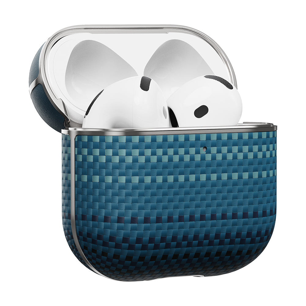Airpods 4 Kılıf Aramid Fiber Pitaka Tactile Woven Sunset-Moonrise Serisi Kapak