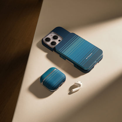 Airpods 4 Kılıf Aramid Fiber Pitaka Tactile Woven Sunset-Moonrise Serisi Kapak