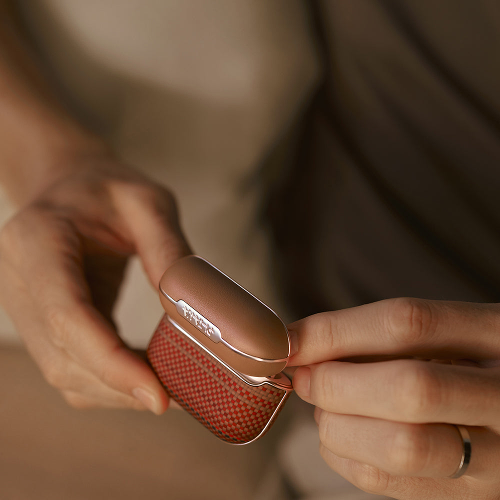 Airpods 4 Kılıf Aramid Fiber Pitaka Tactile Woven Sunset-Moonrise Serisi Kapak