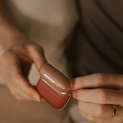 Airpods 4 Kılıf Aramid Fiber Pitaka Tactile Woven Sunset-Moonrise Serisi Kapak