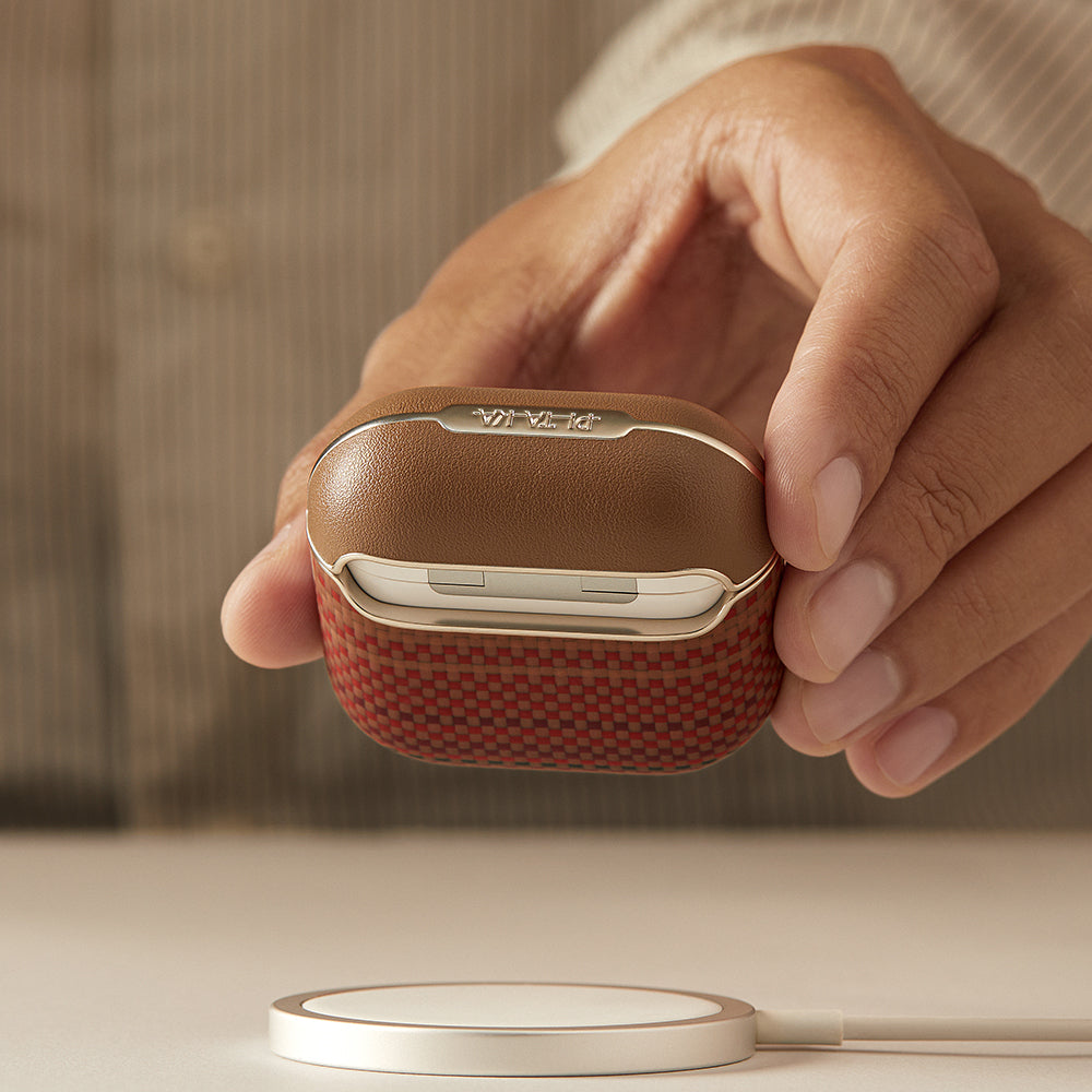 Airpods 4 Kılıf Aramid Fiber Pitaka Tactile Woven Sunset-Moonrise Serisi Kapak