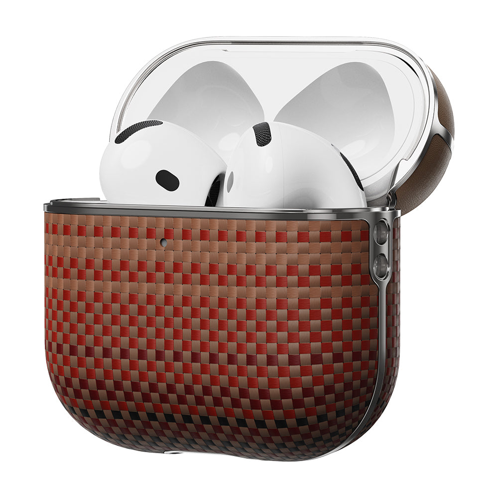 Airpods 4 Kılıf Aramid Fiber Pitaka Tactile Woven Sunset-Moonrise Serisi Kapak