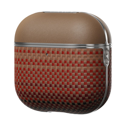 Airpods 4 Kılıf Aramid Fiber Pitaka Tactile Woven Sunset-Moonrise Serisi Kapak