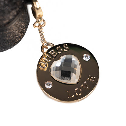 Airpods 4 Kılıf Guess Orjinal Lisanslı Glitter Elmas Kalp Süs Zincirli Kapak
