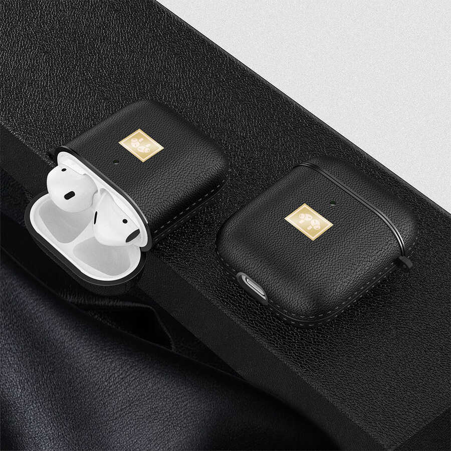 Airpods Kılıf Deri Görünümlü Askı Aparatlı Wlons Kılıf