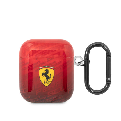 Airpods Kılıf Ferrari Orjinal Lisanslı IML Baskılı Klasik Logolu SF Desenli TPU Kılıf