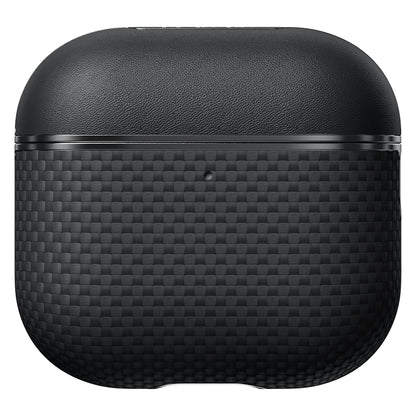 Airpods Pro 2 Kılıf 1500D Aramid Fiber Pitaka Ultra-Slim Classic Serisi Black-Grey Twill Kapak