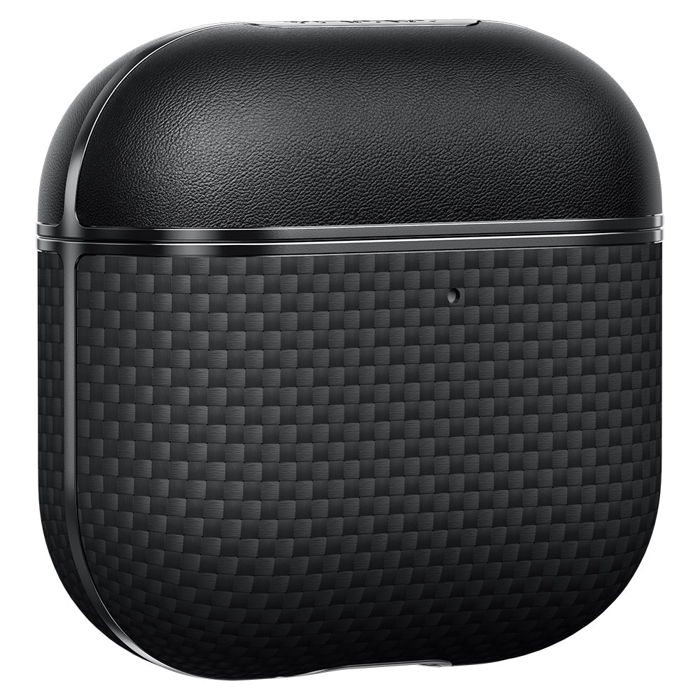Airpods Pro 2 Kılıf 1500D Aramid Fiber Pitaka Ultra-Slim Classic Serisi Black-Grey Twill Kapak
