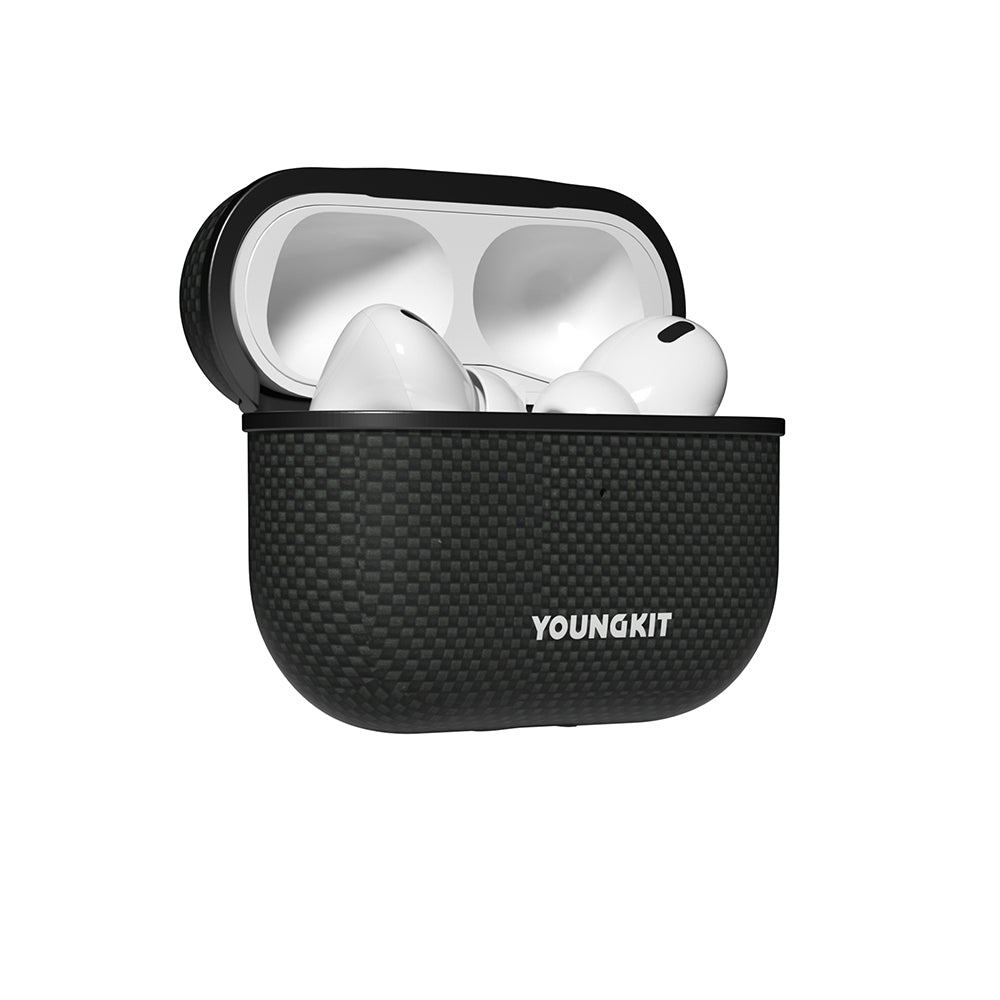 Airpods Pro 2 Kılıf M-safe Şarj Özellikli Aramid Fiber Youngkit 1500D Kevlar Extreme Wing Serisi Kapak