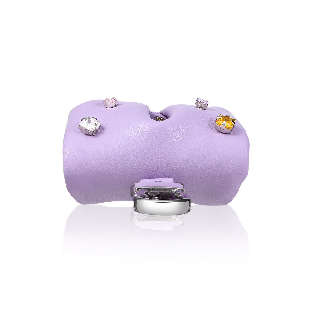 Airpods Pro 2 Kılıf PU Deri Çanta Tasarımlı Taşlı Pynana Sugar Cube Serisi Kapak