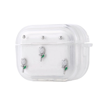 Apple Airpods Pro 2 Zore Airbag 44 Airbag Tasarımlı Simli Şeffaf Kutup Kılıf