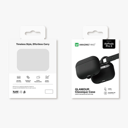 Apple AirPods Pro 3 Amazingthing Glamour Classique Serisi Deri Tasarımlı Kapak