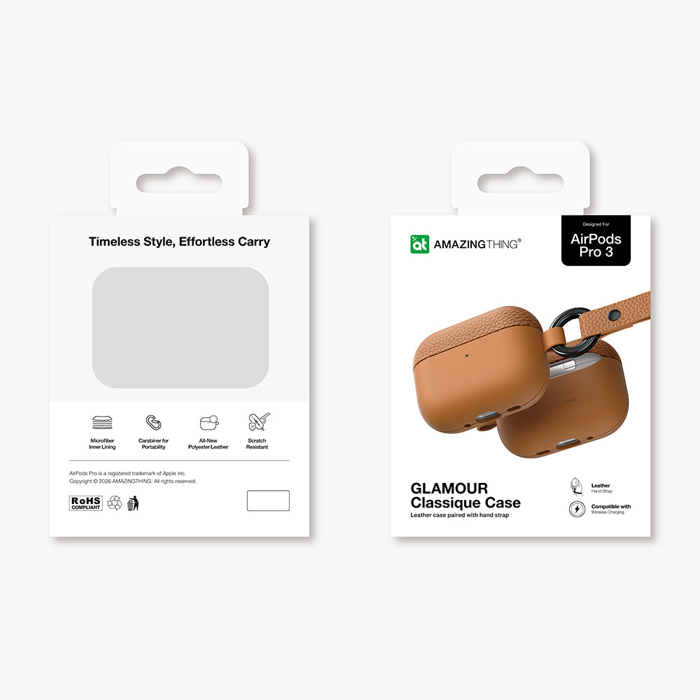 Apple AirPods Pro 3 Amazingthing Glamour Classique Serisi Deri Tasarımlı Kapak