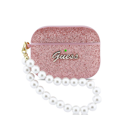 Apple Airpods Pro 3 Kılıf Guess Glitter İnci Bilek Askılı Kapak