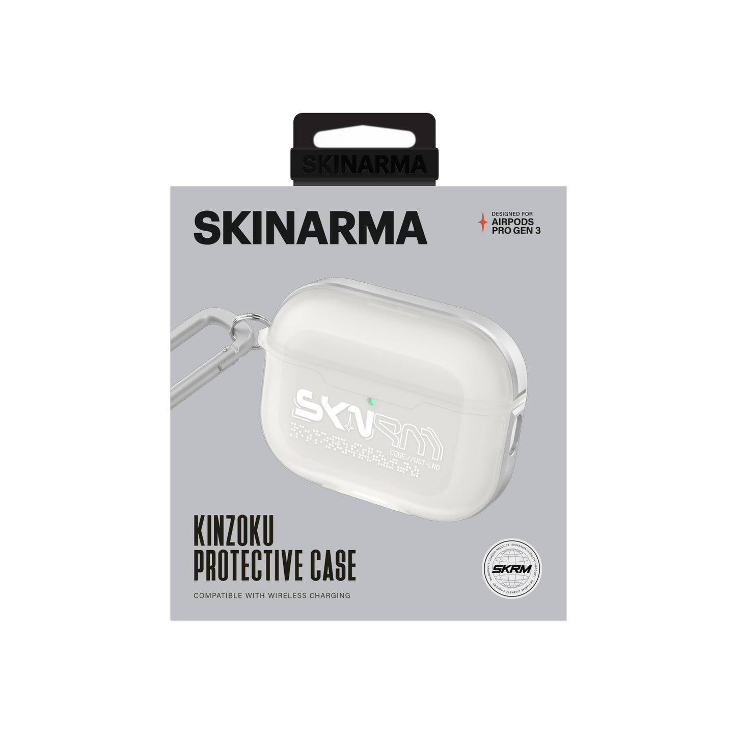 Airpods Pro 3 Kılıf Skinarma Transparan Mat Tasarım Kinzoku Kılıf