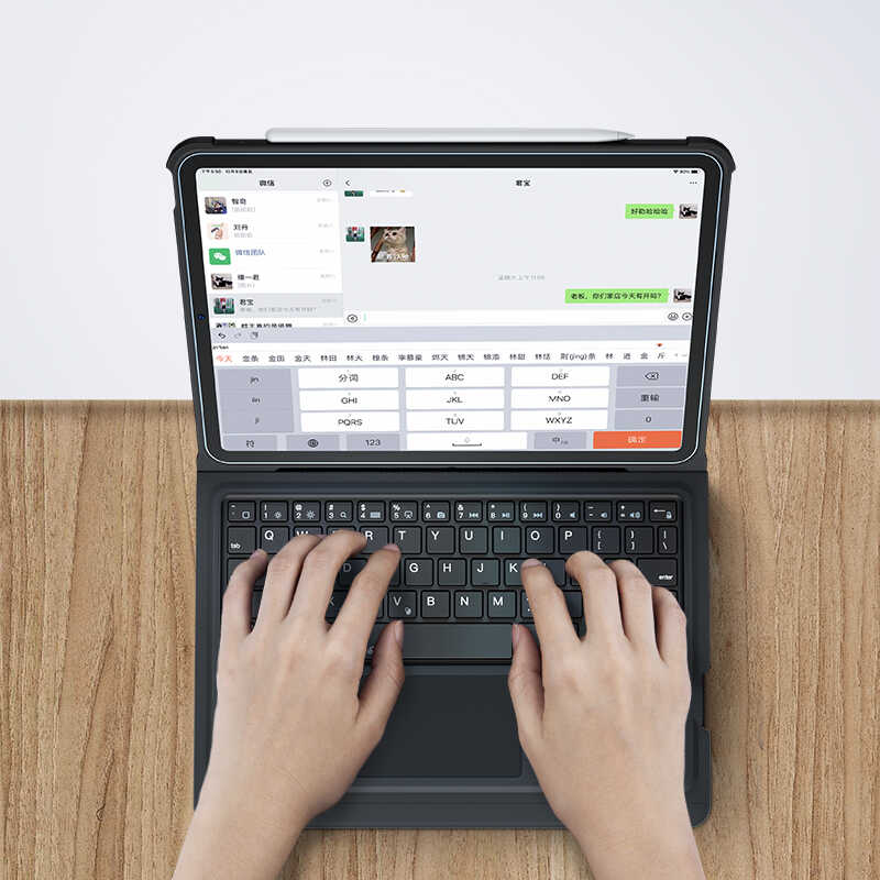 iPad 10.2 (8.Nesil) Benks Multifunctional Kablosuz Klavyeli Kılıf