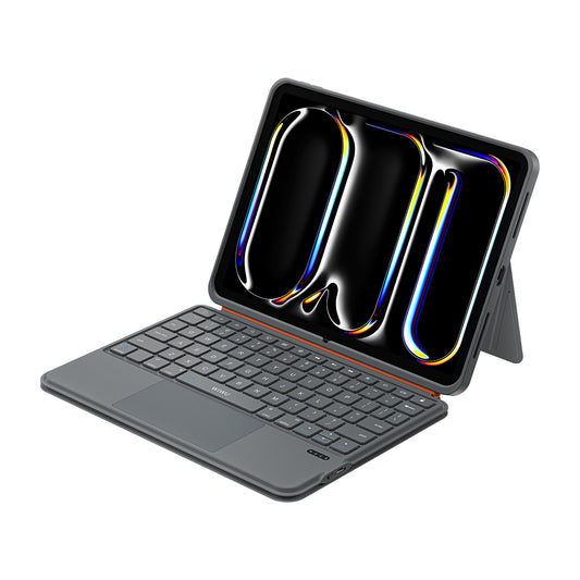 Apple iPad 10.9 2022 (5.Nesil) Wiwu MK-005 Combo 3in1 Kalem Bölmeli Klavyeli Standlı Kılıf