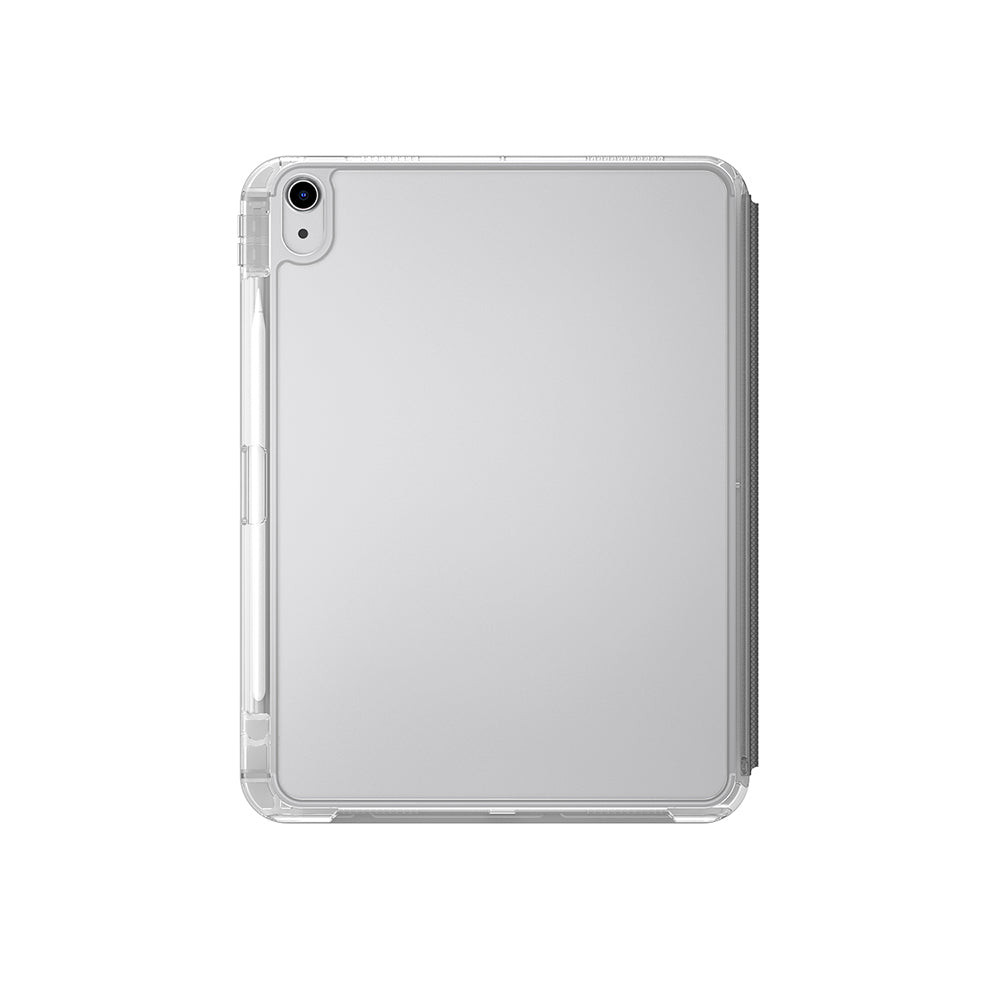 Apple iPad 11.Nesil 2025 Kılıf Skinarma Kalemlikli Arkası Şeffaf Standlı Magnetik Zeta Kılıf