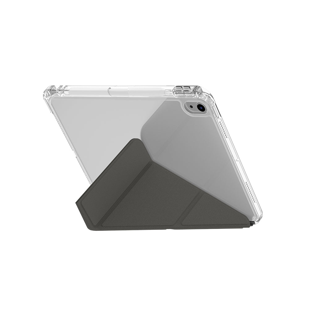 Apple iPad 11.Nesil 2025 Kılıf Skinarma Kalemlikli Arkası Şeffaf Standlı Magnetik Zeta Kılıf