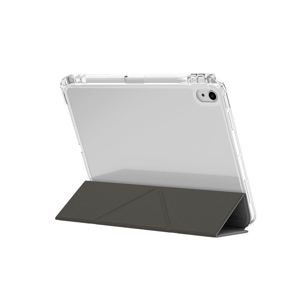 Apple iPad 11.Nesil 2025 Kılıf Skinarma Kalemlikli Arkası Şeffaf Standlı Magnetik Zeta Kılıf