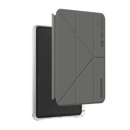 Apple iPad 11.Nesil 2025 Kılıf Skinarma Kalemlikli Arkası Şeffaf Standlı Magnetik Zeta Kılıf