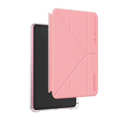 Apple iPad 11.Nesil 2025 Kılıf Skinarma Kalemlikli Arkası Şeffaf Standlı Magnetik Zeta Kılıf