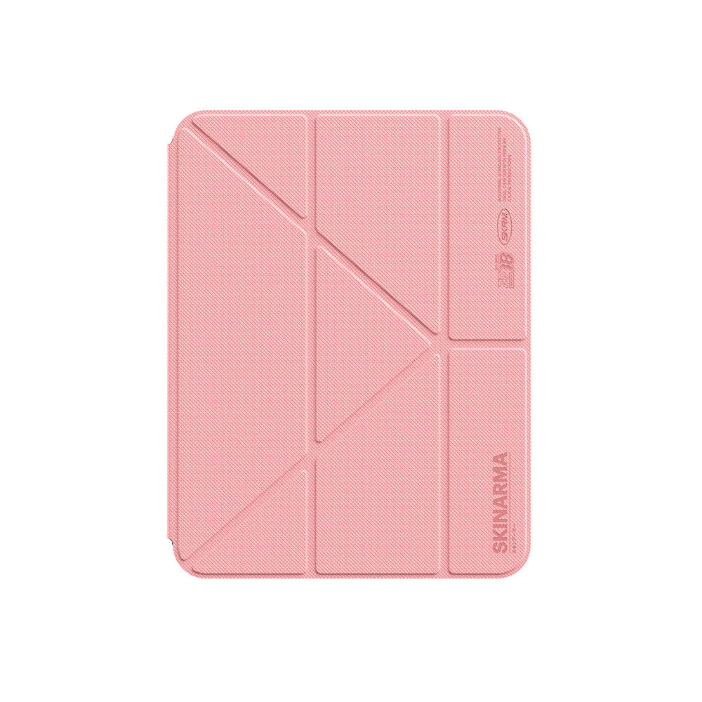 Apple iPad 11.Nesil 2025 Kılıf Skinarma Kalemlikli Arkası Şeffaf Standlı Magnetik Zeta Kılıf