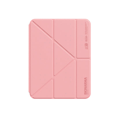 Apple iPad 11.Nesil 2025 Kılıf Skinarma Kalemlikli Arkası Şeffaf Standlı Magnetik Zeta Kılıf
