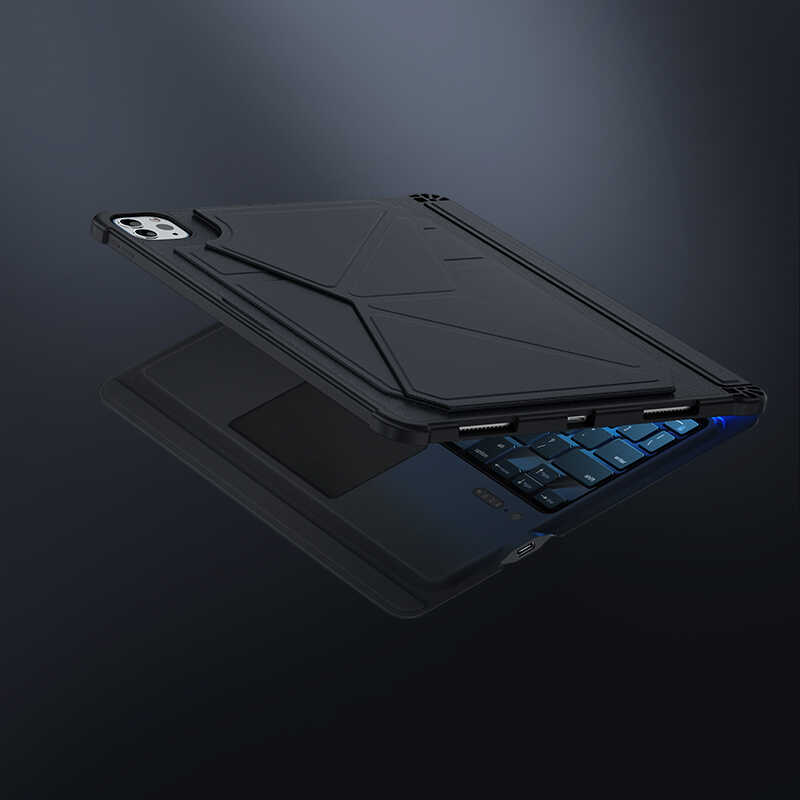 iPad Air 10.9 2022 (5.Nesil) Benks Multifunctional Kablosuz Klavyeli Kılıf