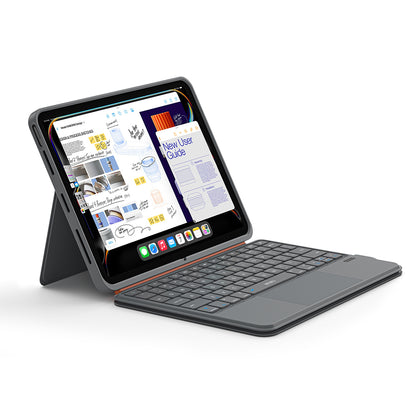 Apple iPad Air 10.9 2022 (5.Nesil) Wiwu MK-005 Combo 3in1 Kalem Bölmeli Klavyeli Standlı Kılıf