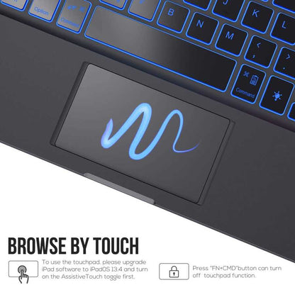 iPad Air 10.9 2022 (5.Nesil) Wiwu Waltz Rotating Keyboard Kablosuz Dönebilen Klavye