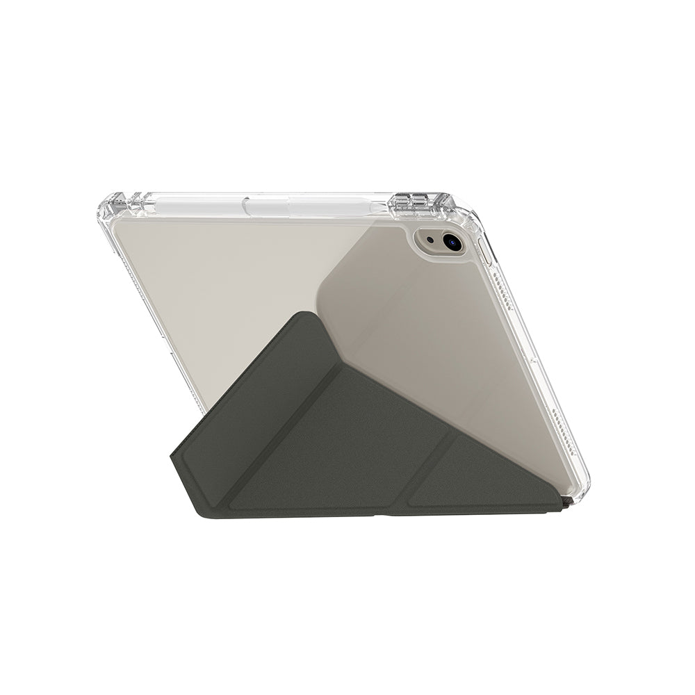 iPad Air 11 2024 Kılıf Skinarma Kalemlikli Arkası Şeffaf Standlı Magnetik Zeta Kılıf