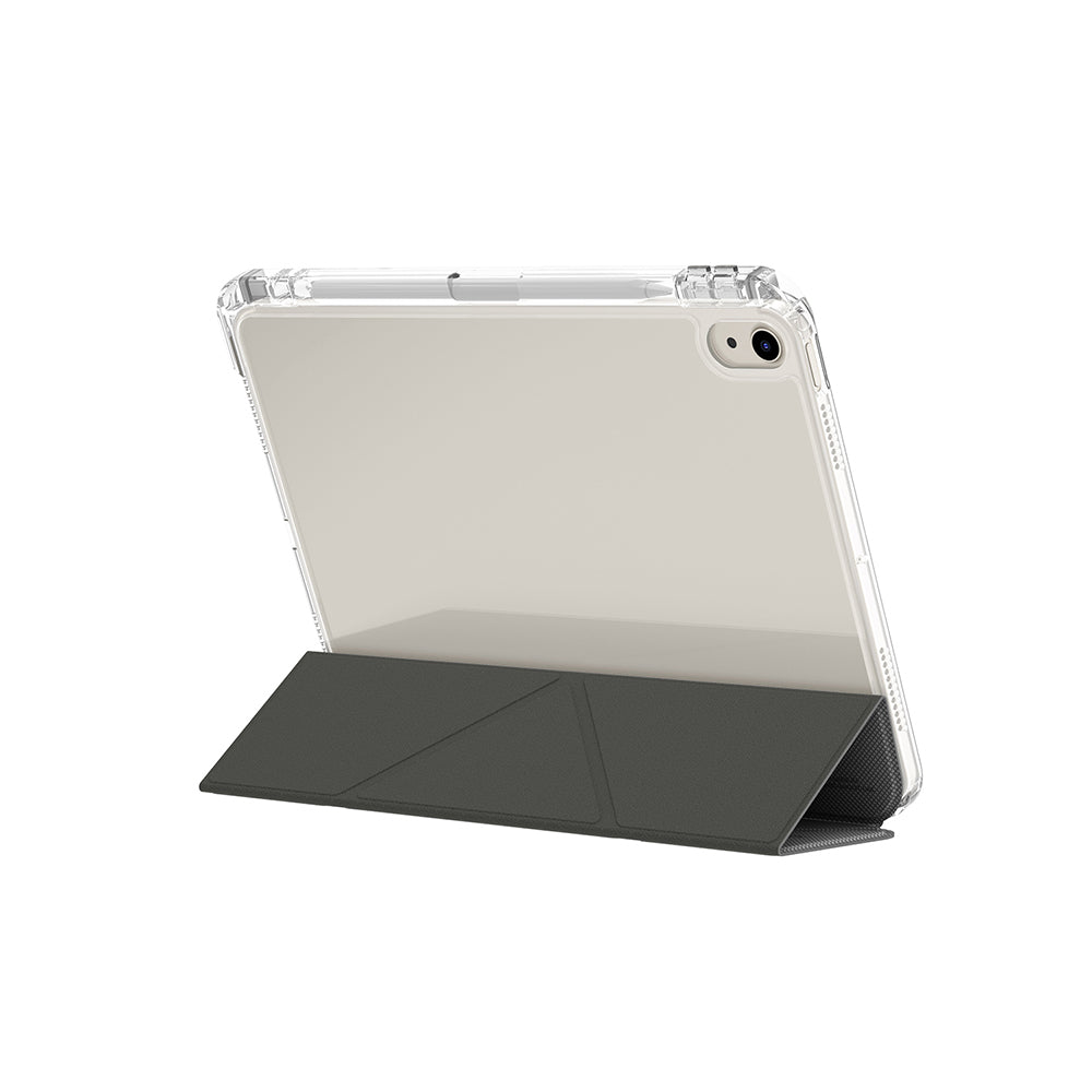 iPad Air 11 2024 Kılıf Skinarma Kalemlikli Arkası Şeffaf Standlı Magnetik Zeta Kılıf