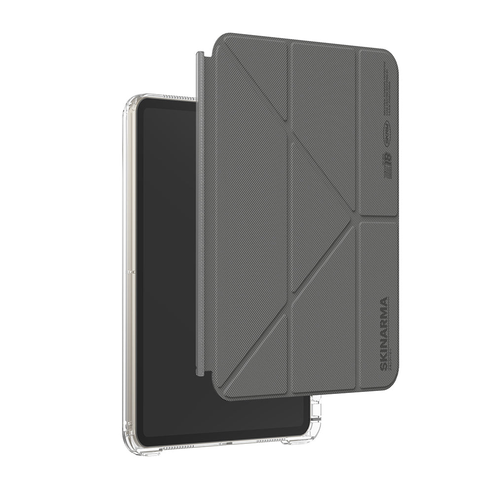 iPad Air 11 2024 Kılıf Skinarma Kalemlikli Arkası Şeffaf Standlı Magnetik Zeta Kılıf