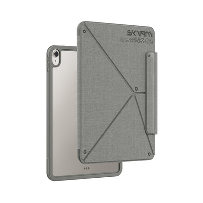 Apple iPad Air 11 2024 Kılıf Skinarma Kalemlikli Dokulu Tasarım Standlı Magnetik Trilon Kılıf