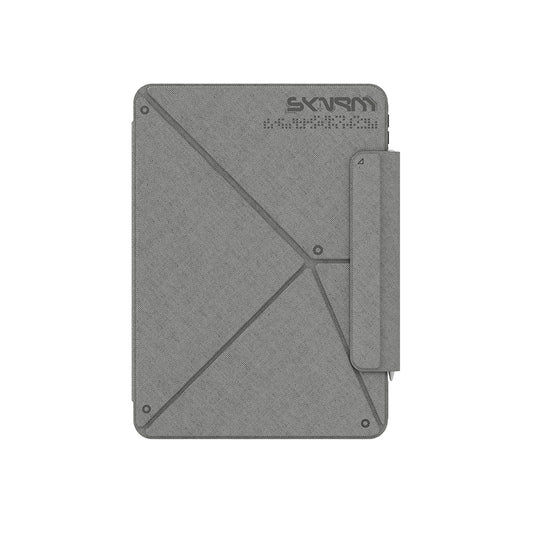 Apple iPad Air 11 2024 Kılıf Skinarma Kalemlikli Dokulu Tasarım Standlı Magnetik Trilon Kılıf