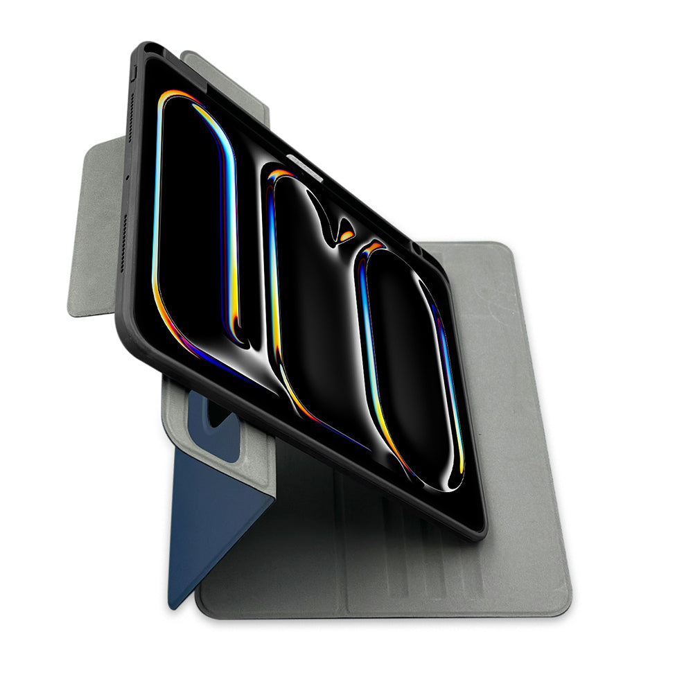 iPad Air 11 2024 Raptic Spin Detachable Folio PU Ayrılabilir Kalem Bölmeli Standlı Kılıf
