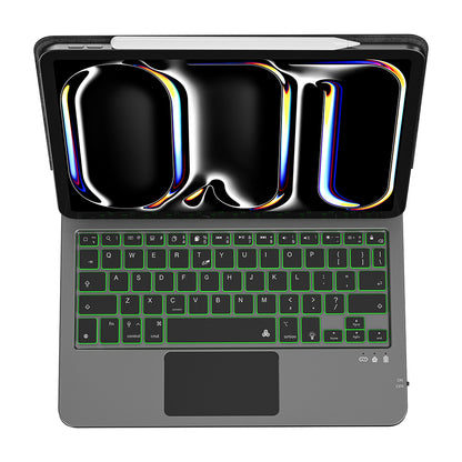 iPad Air 11 2024 Wiwu MK-003 Gizli Kalem Bölmeli Klavyeli Standlı Kılıf