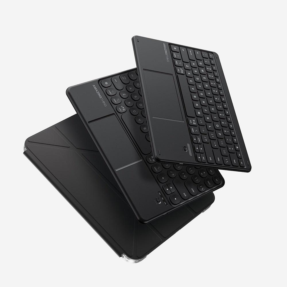 Apple iPad Air 11 2025 M3 Amazingthing Minimal KeyLite Combo Klavyeli Standlı Kılıf